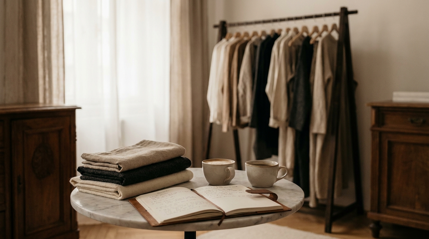 Stylistka a klientka v privátním styling ateliéru v Brně